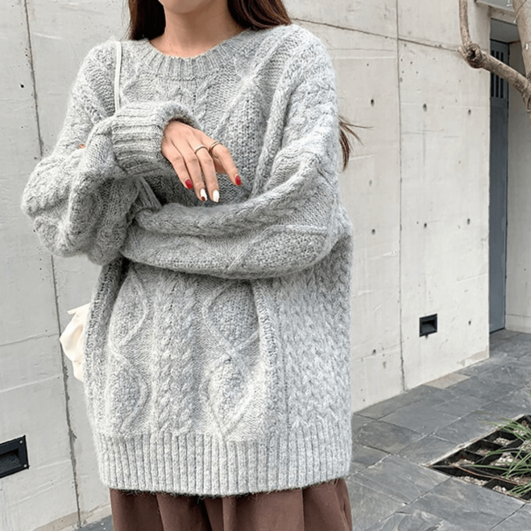 Margot Cable Knit Sweater Apricot 7