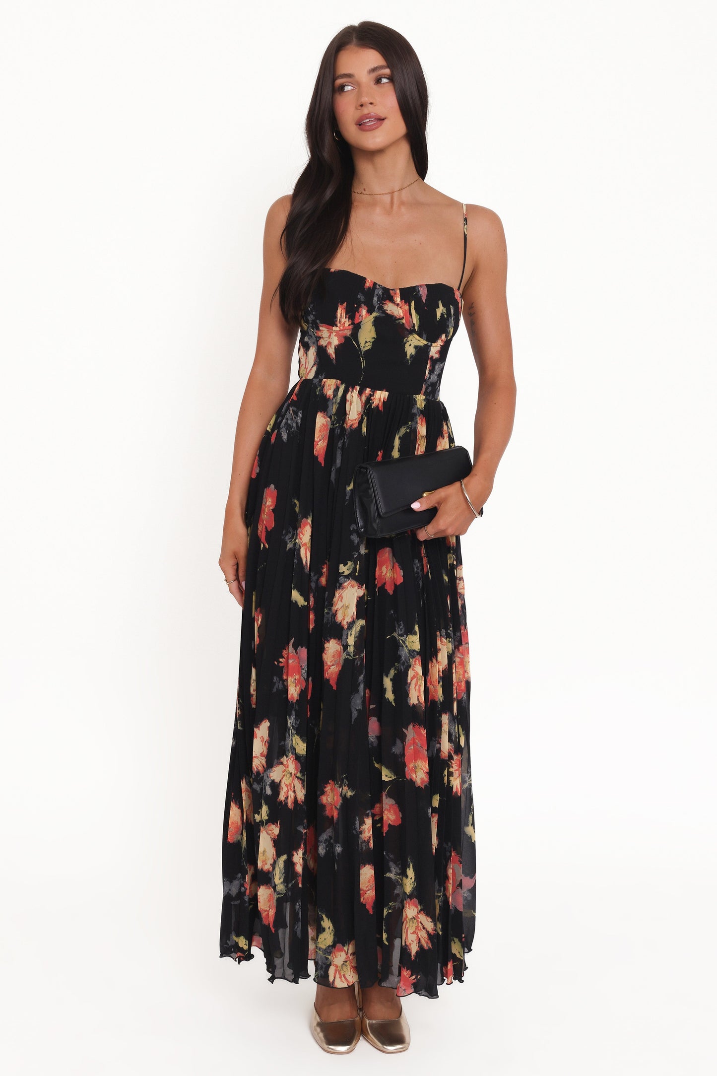 Achanti Pleated Maxi Dress in Pink Azalea Pink Azalea 23