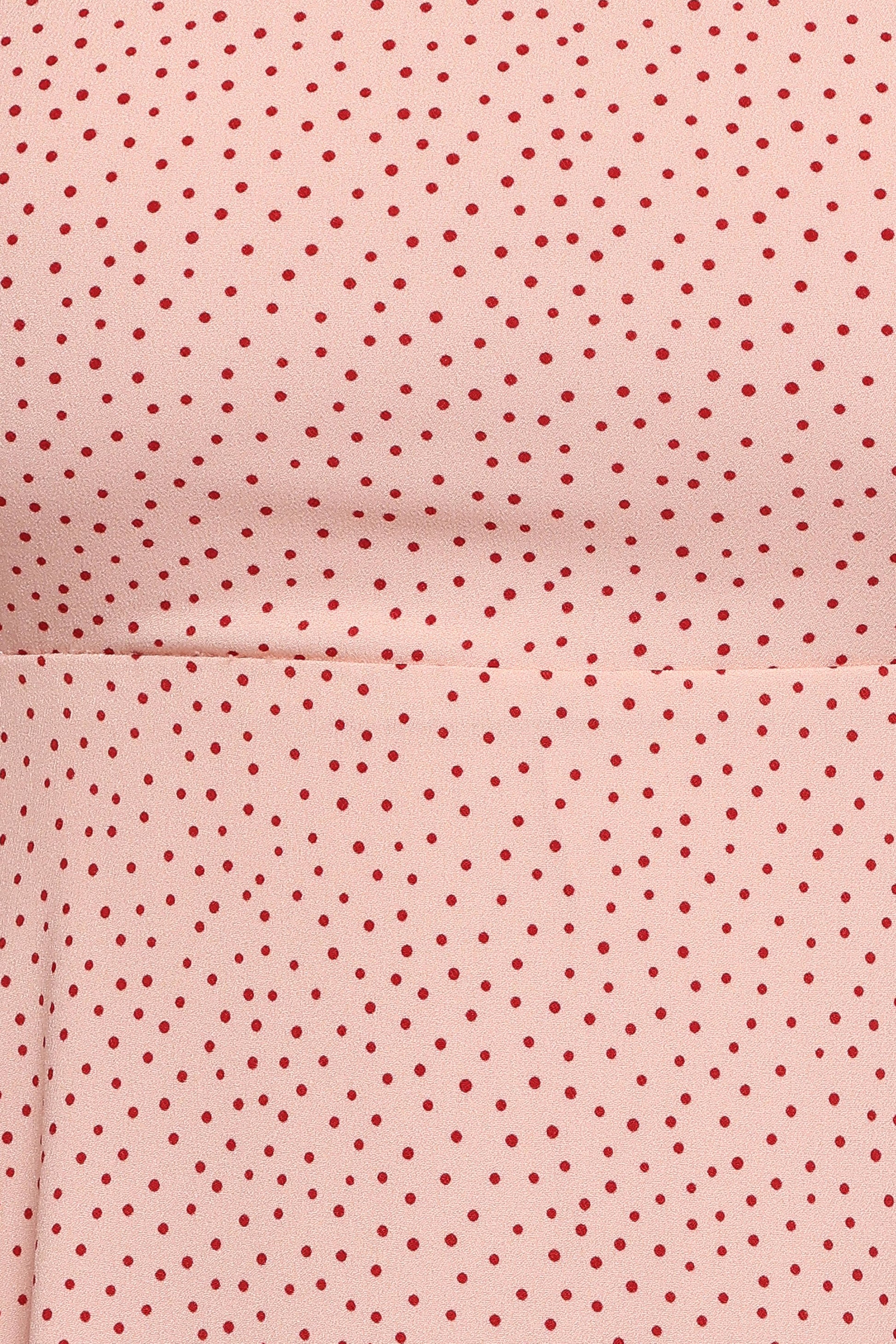 Ellody Maxi Dress in Yellow Petunia Peach Polka Dot 7