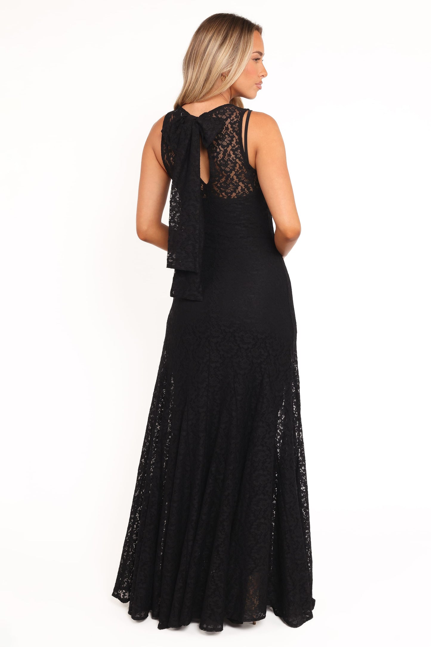 Keani Peony Maxi Dress Black Lace 5