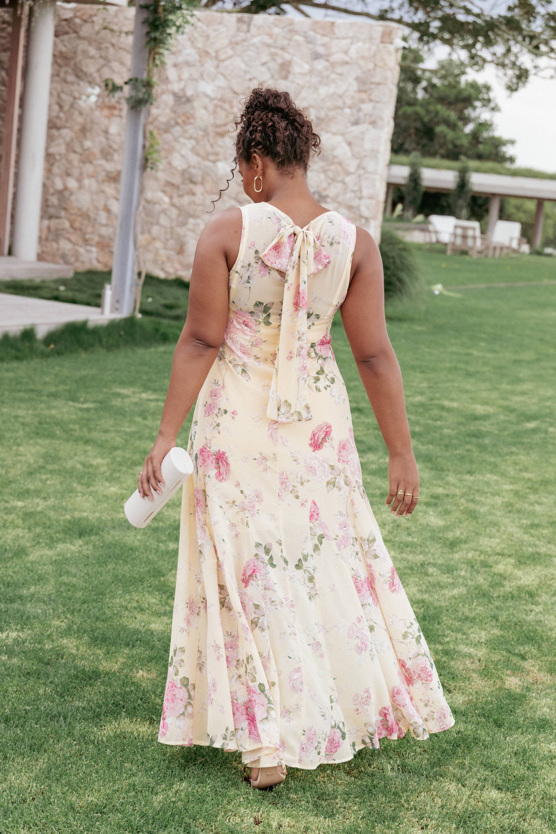 Keani Peony Maxi Dress Yellow Floral 7