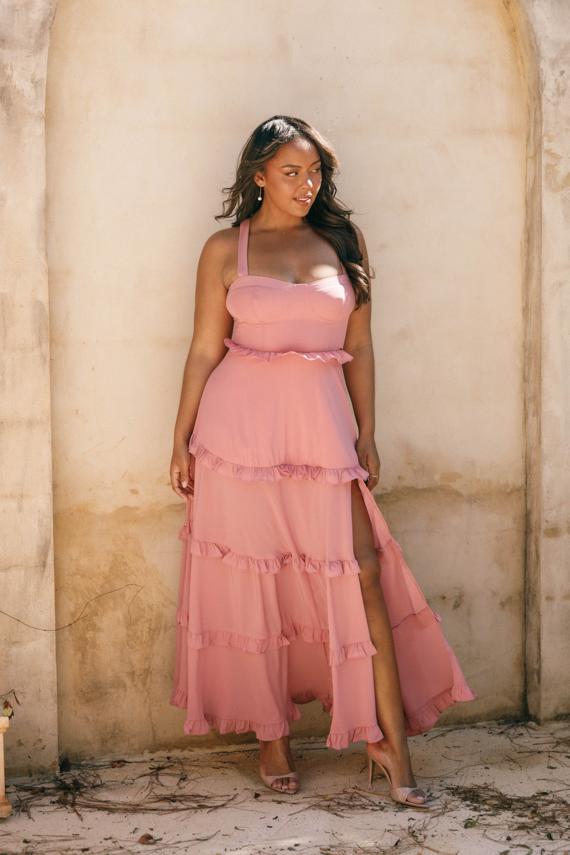 Lillee Tiered Maxi Dress in Lavender Floral Lavender Floral 30
