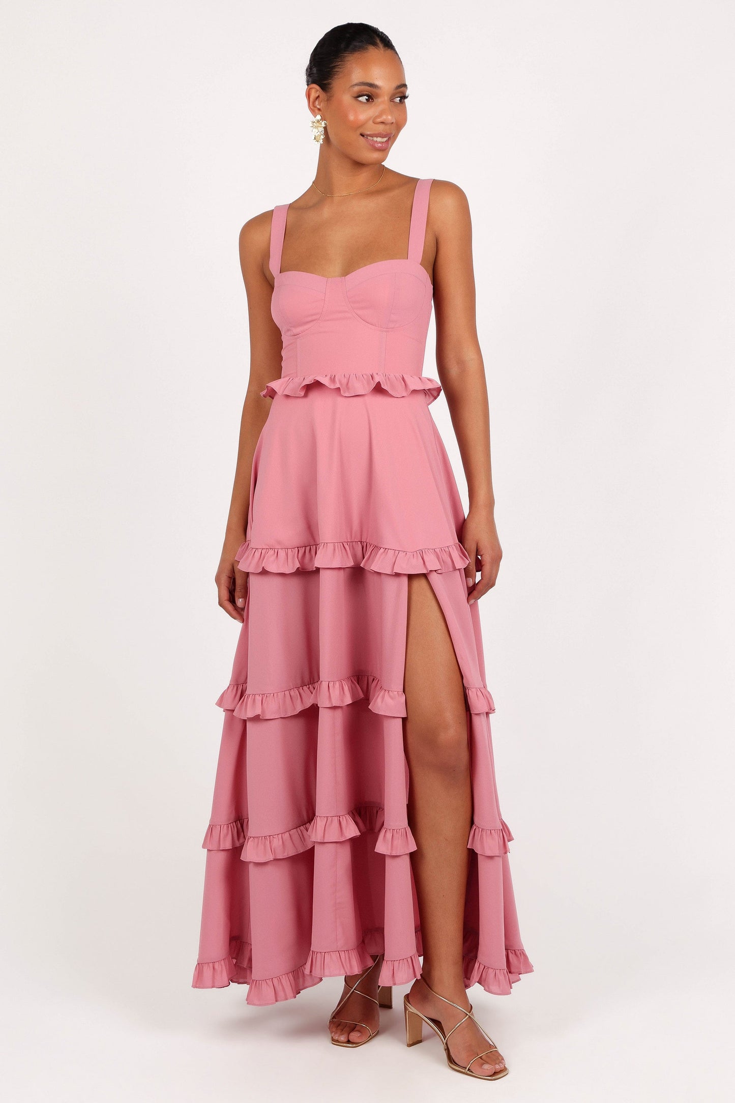 Lillee Tiered Maxi Dress in Lavender Floral Lavender Floral 31