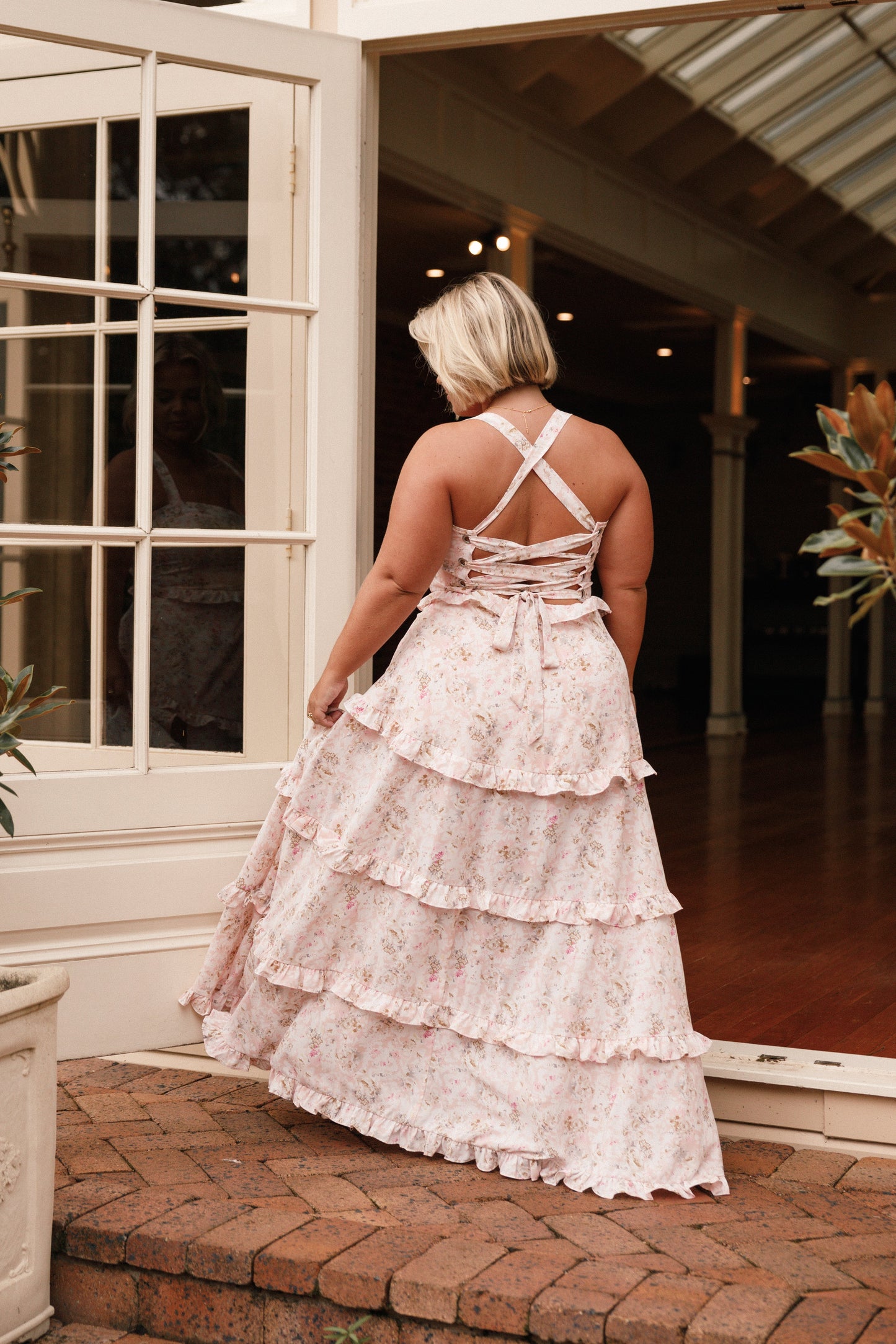 Lillee Tiered Maxi Dress in Lavender Floral Lavender Floral 13