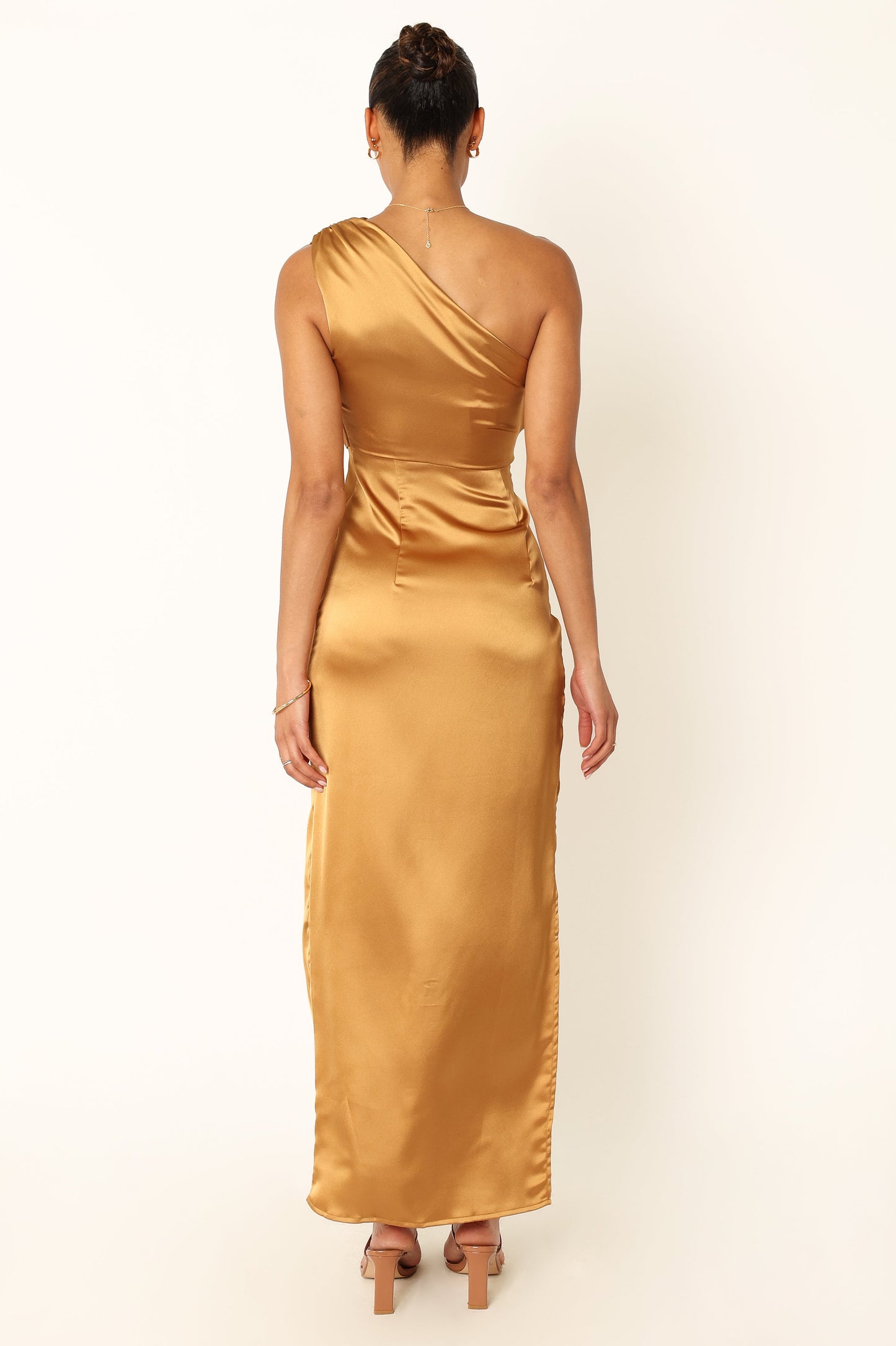 Nadia One-Shoulder Maxi Dress in Navy Bronze 8