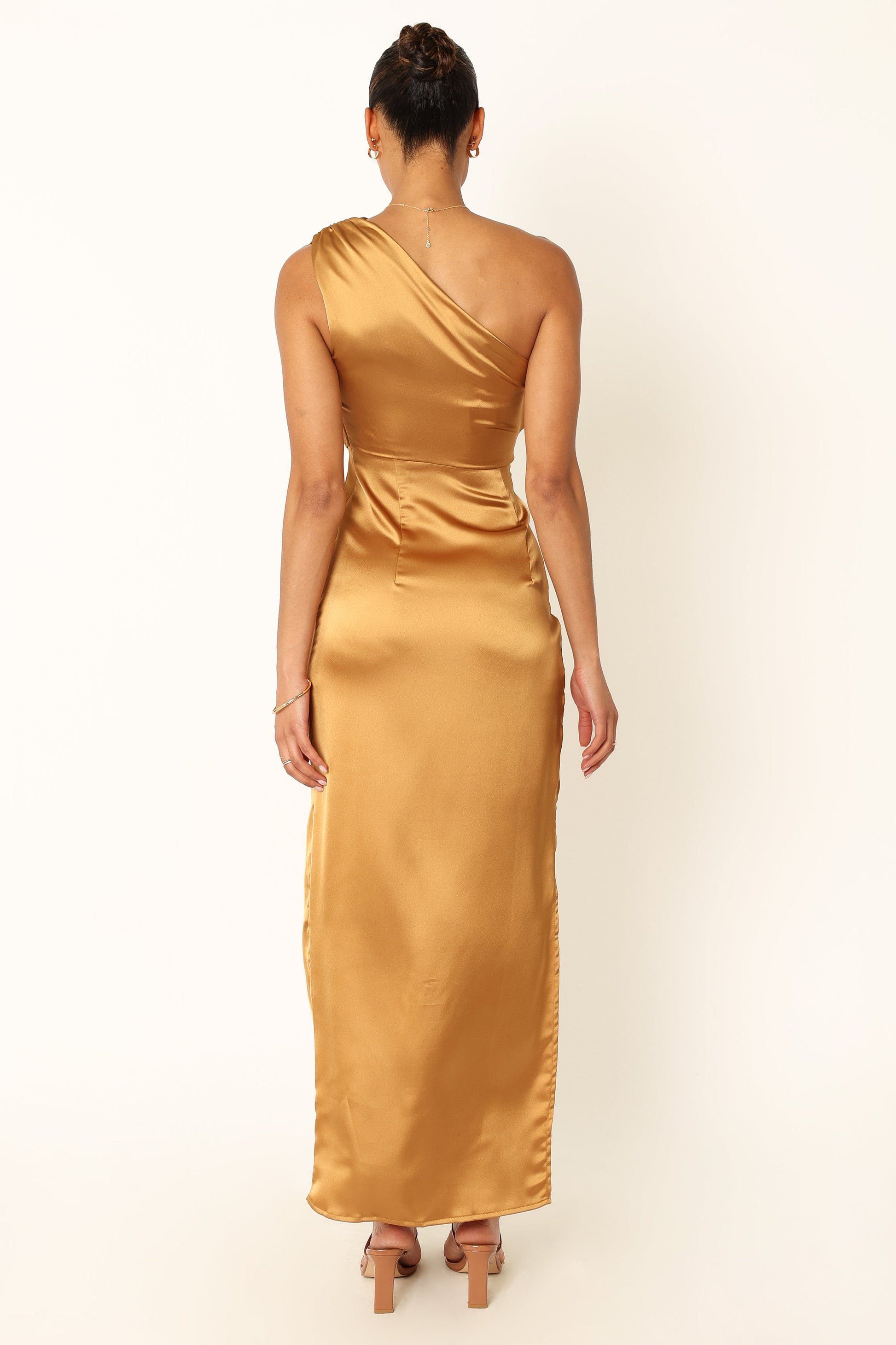 Nadia One-Shoulder Maxi Dress in Navy Bronze 8