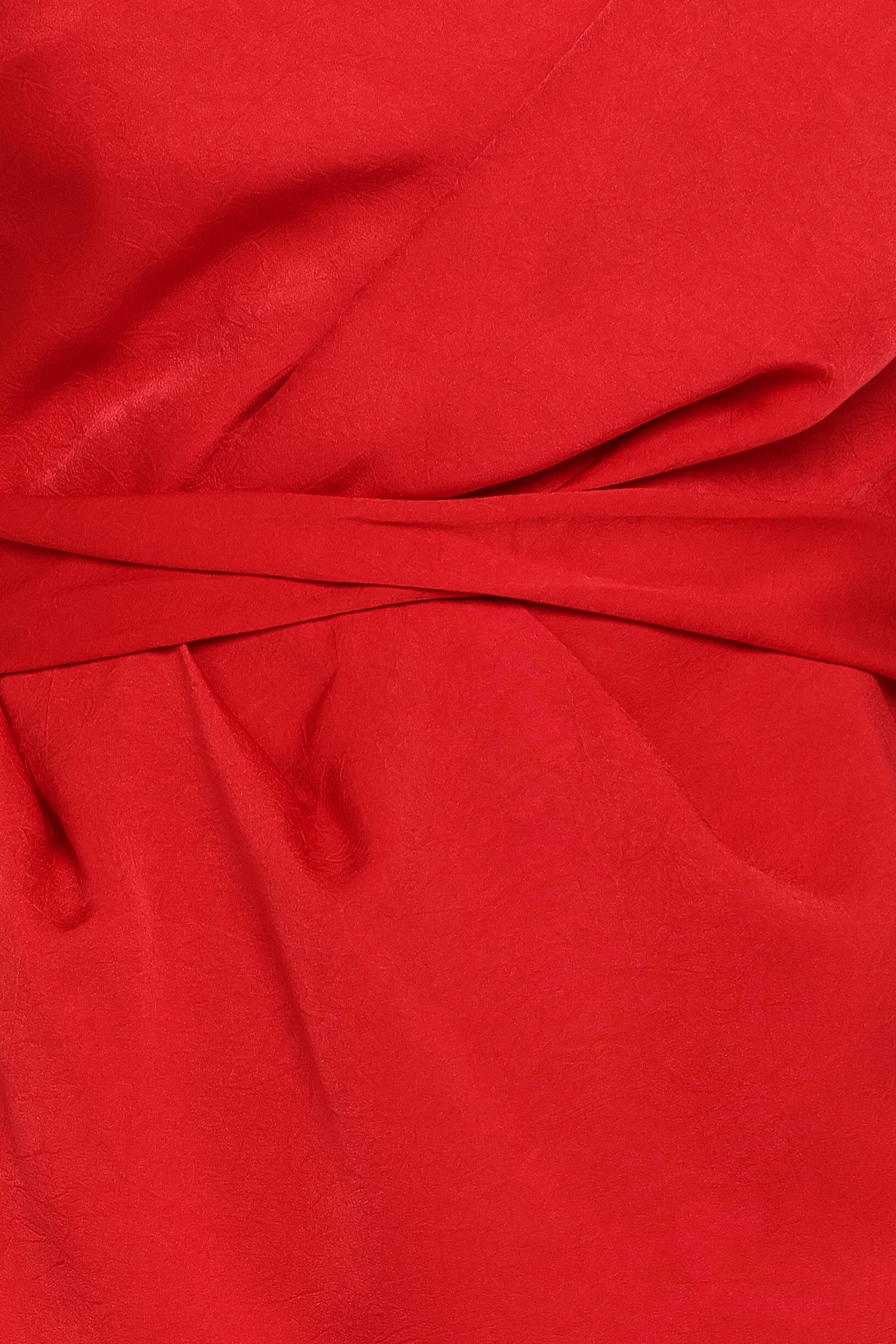Nadia One-Shoulder Maxi Dress in Navy Red Jacquard Satin 7