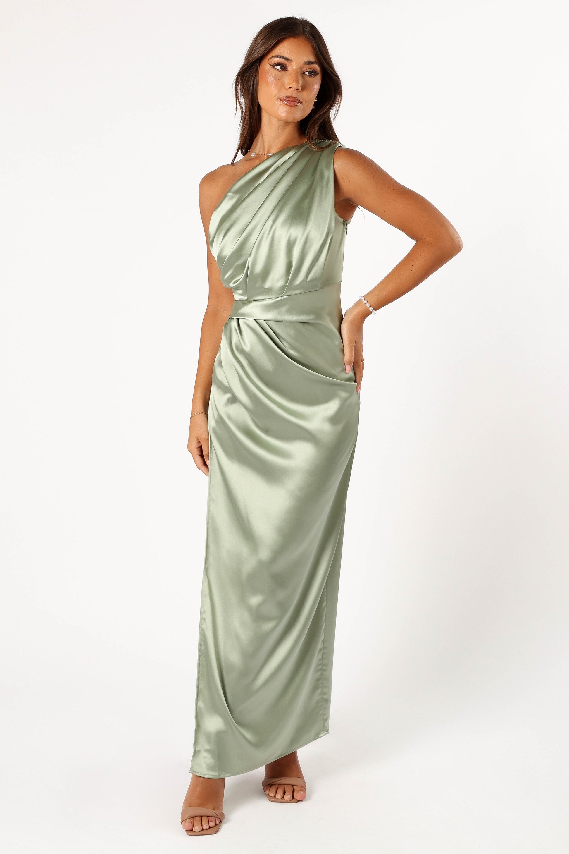 Nadia One-Shoulder Maxi Dress in Navy Navy 14