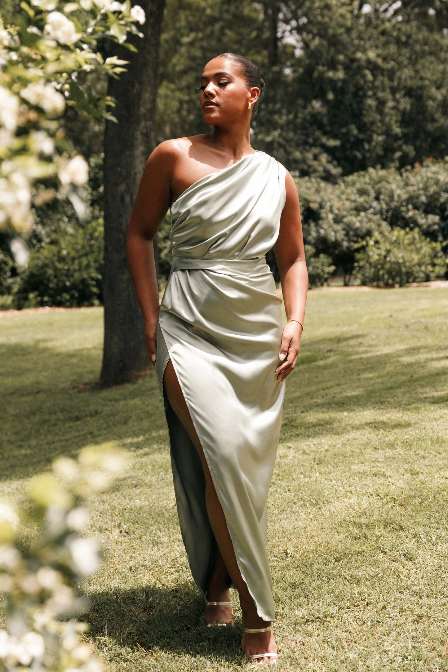 Nadia One-Shoulder Maxi Dress in Navy Navy 11