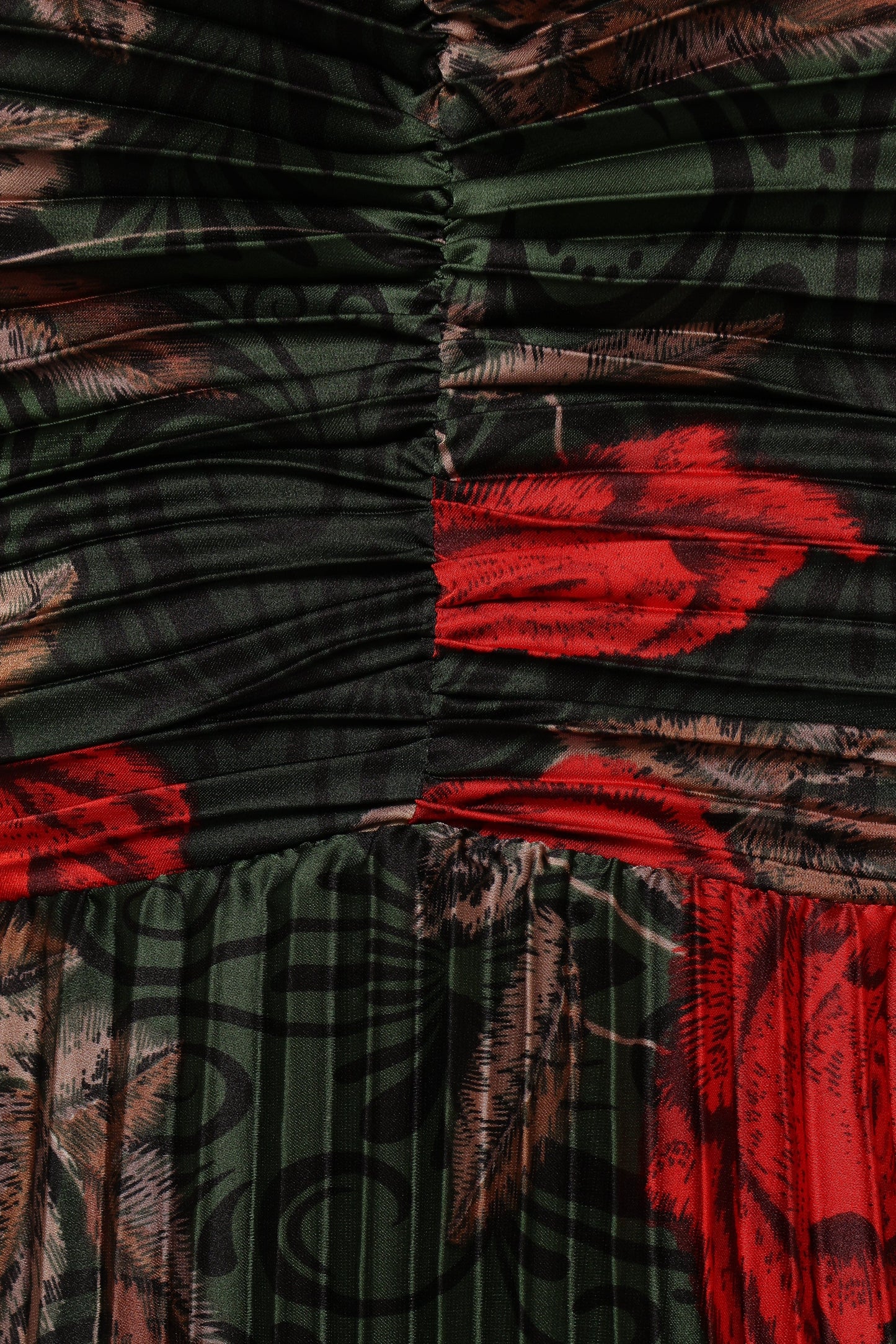 Naira Pleated Maxi Dress Green Floral 7