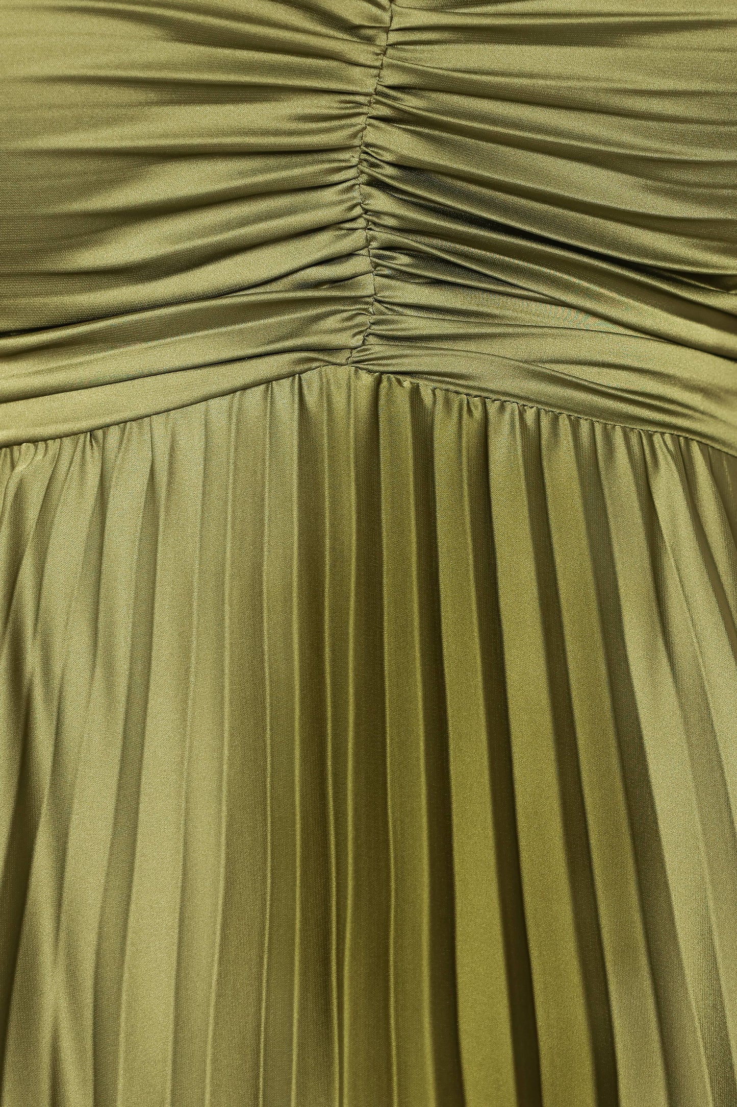 Naira Pleated Maxi Dress Palm Green 10