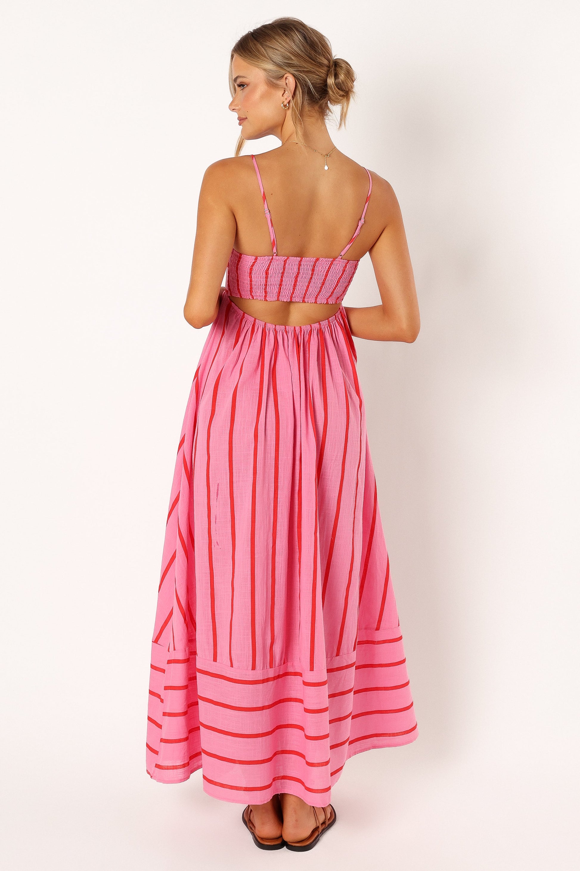 Pixie Burgundy Maxi Dress Pink Red 3