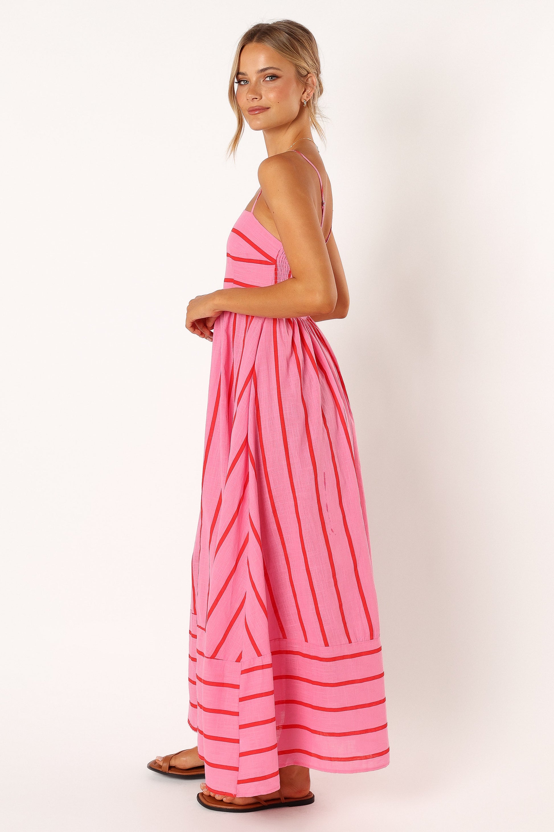 Pixie Burgundy Maxi Dress Pink Red 5