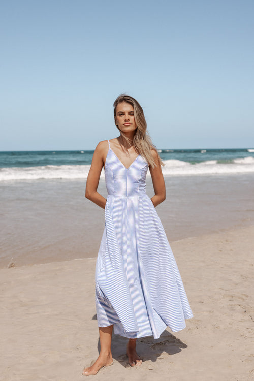 Romilly Strappy Maxi Dress Light Blue 1