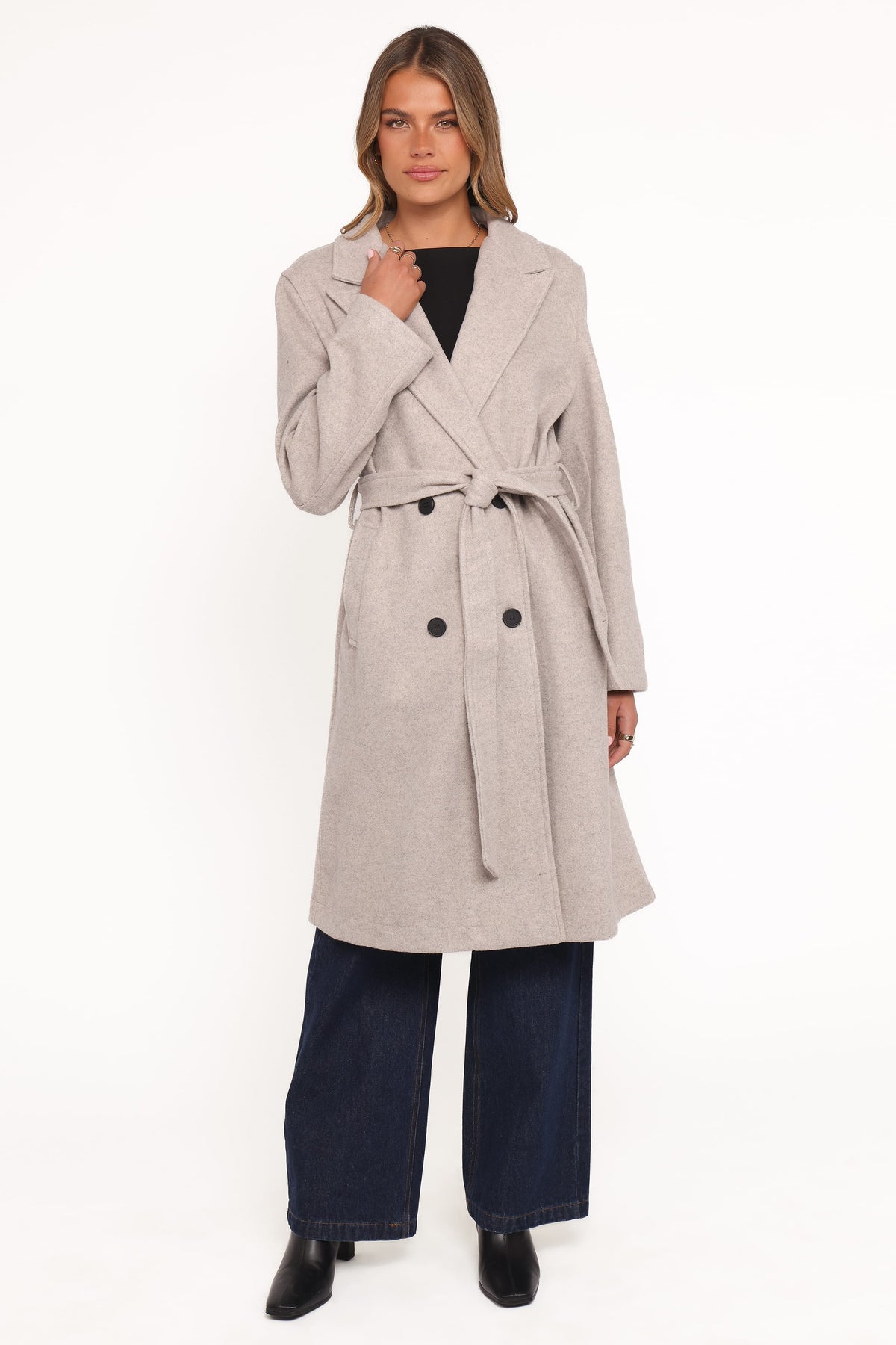 Nina Faux Fur Collar Coat Cream 7