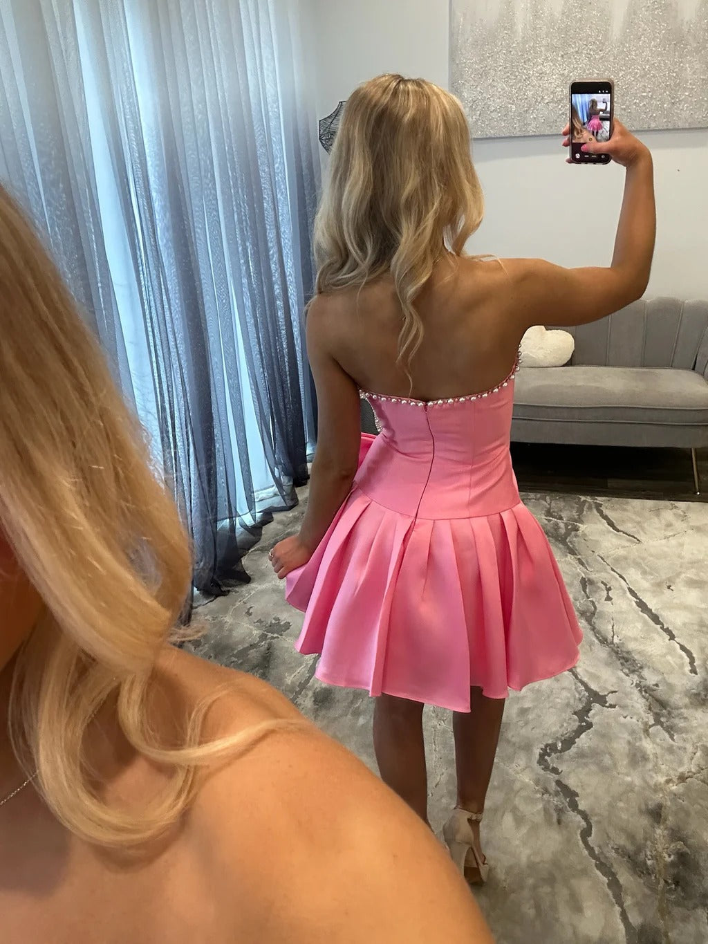 Arabella Strapless Mini Dress in Chocolate 6