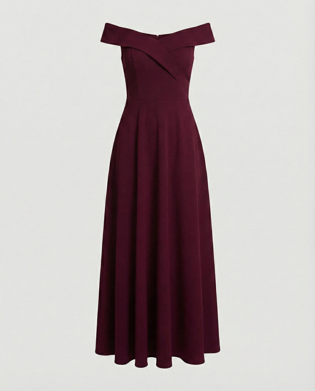 Heidi Off-Shoulder Satin Maxi Dress Black 7
