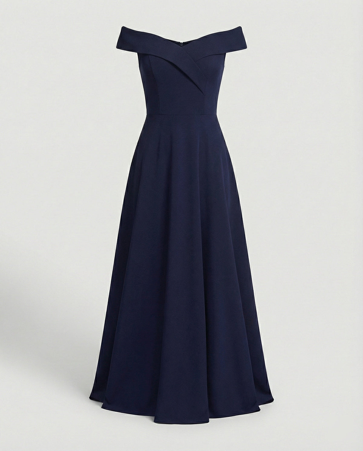 Heidi Off-Shoulder Satin Maxi Dress Black 6