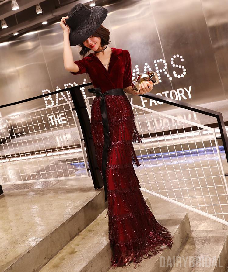 Margot Velvet Mermaid Dress Custom Color 5