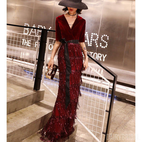 Margot Velvet Mermaid Dress Black 1
