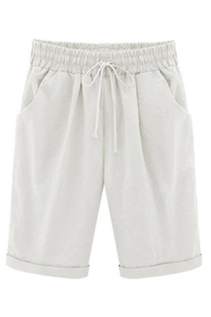 Isabelle Linen Shorts with Sash Pink 6