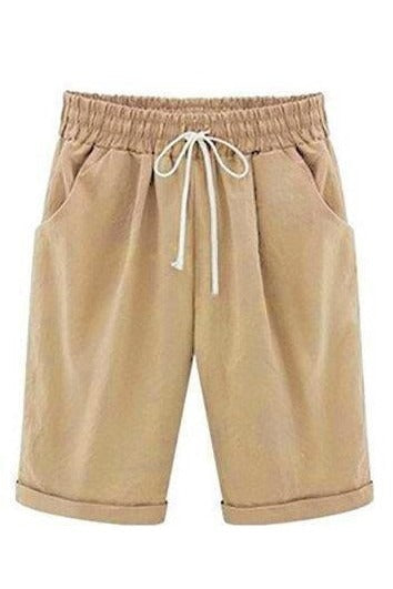 Isabelle Linen Shorts with Sash Black 8