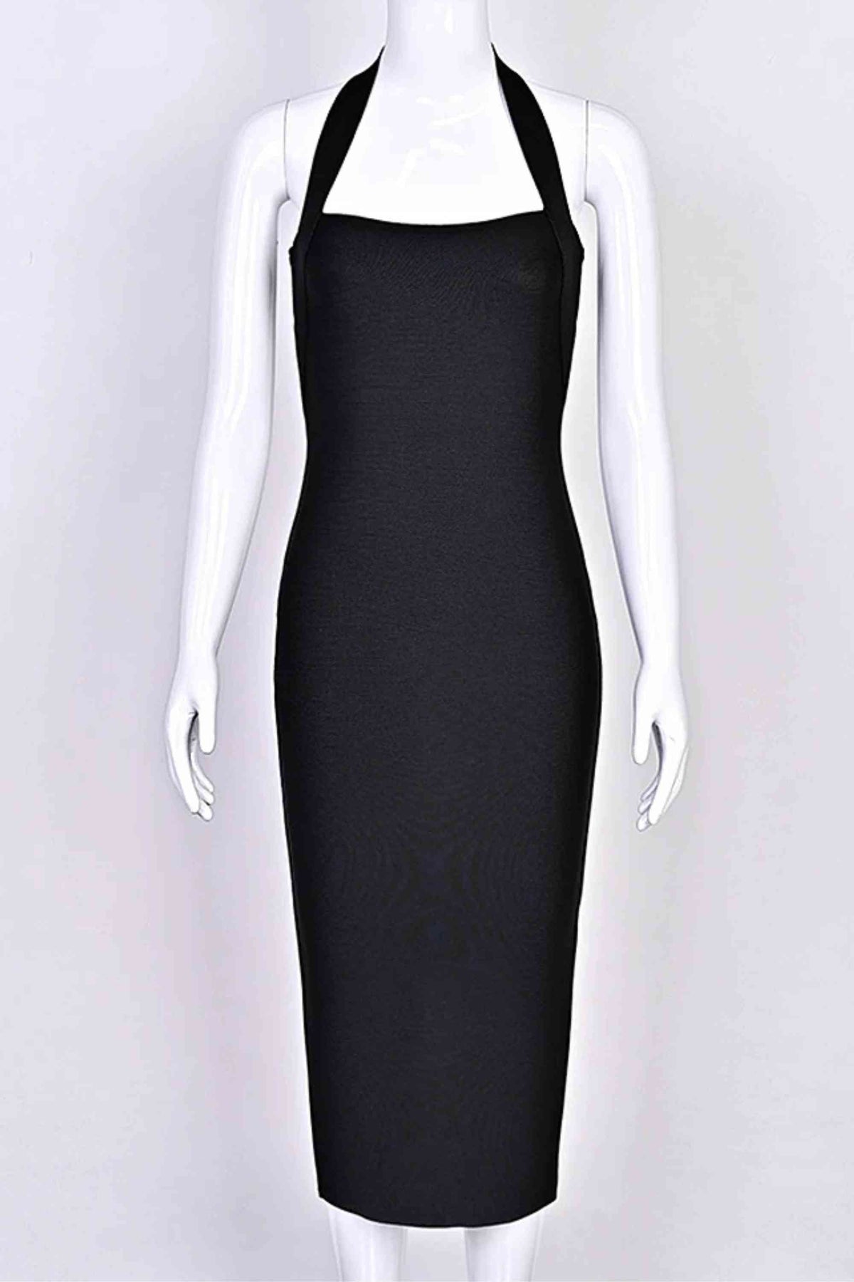 Raya Bodycon Midi Dress in Black Classic Black 7