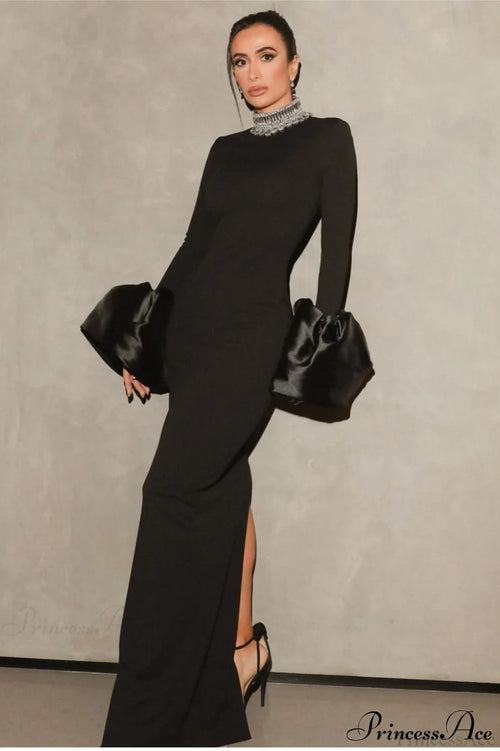 Valentina Bandage Midi Dress Black 1