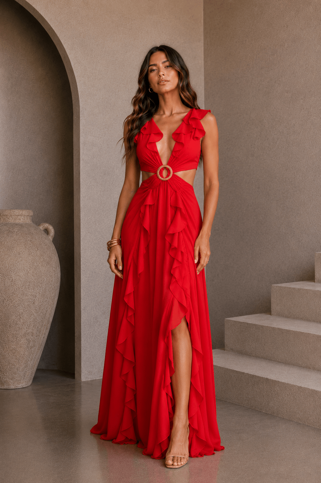 Valentina Cutout Maxi Dress 4