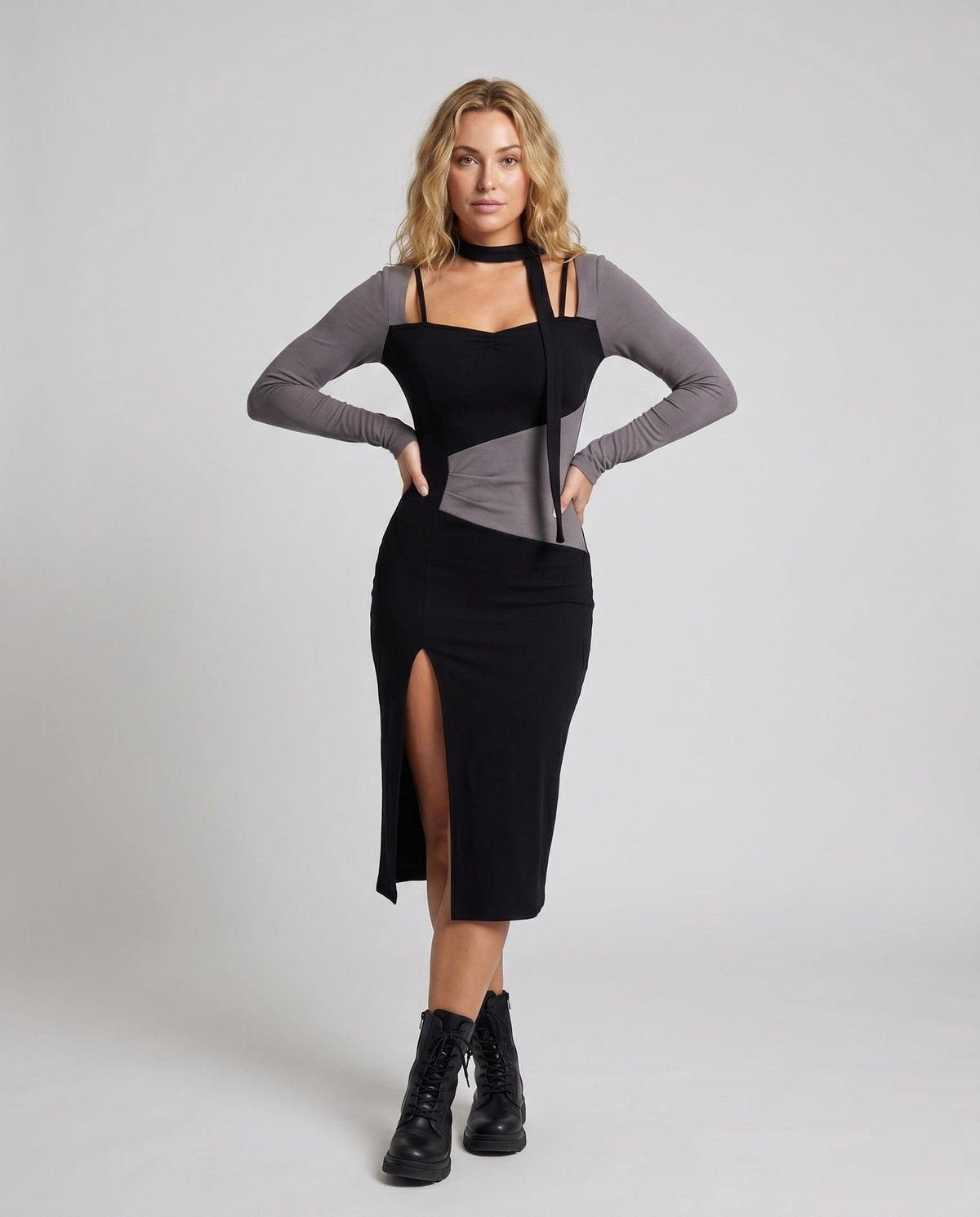 Celeste Ruched Evening Dress Multi 9