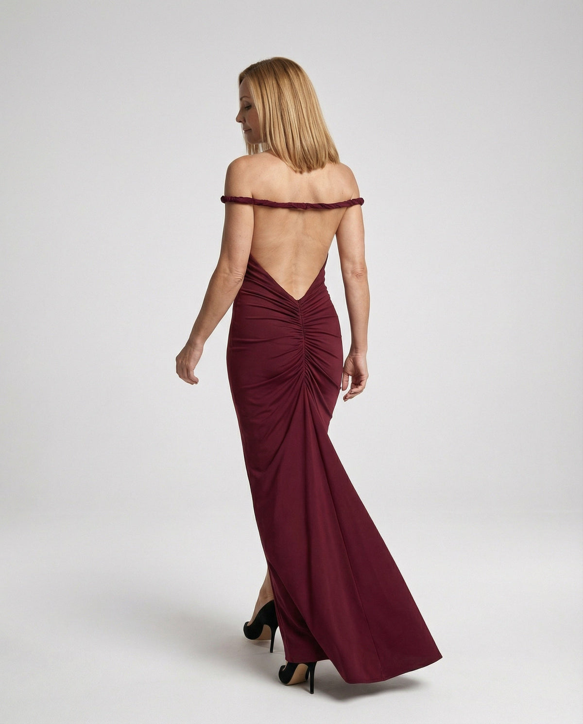Isabelle One-Shoulder Satin Maxi Dress Multi 4