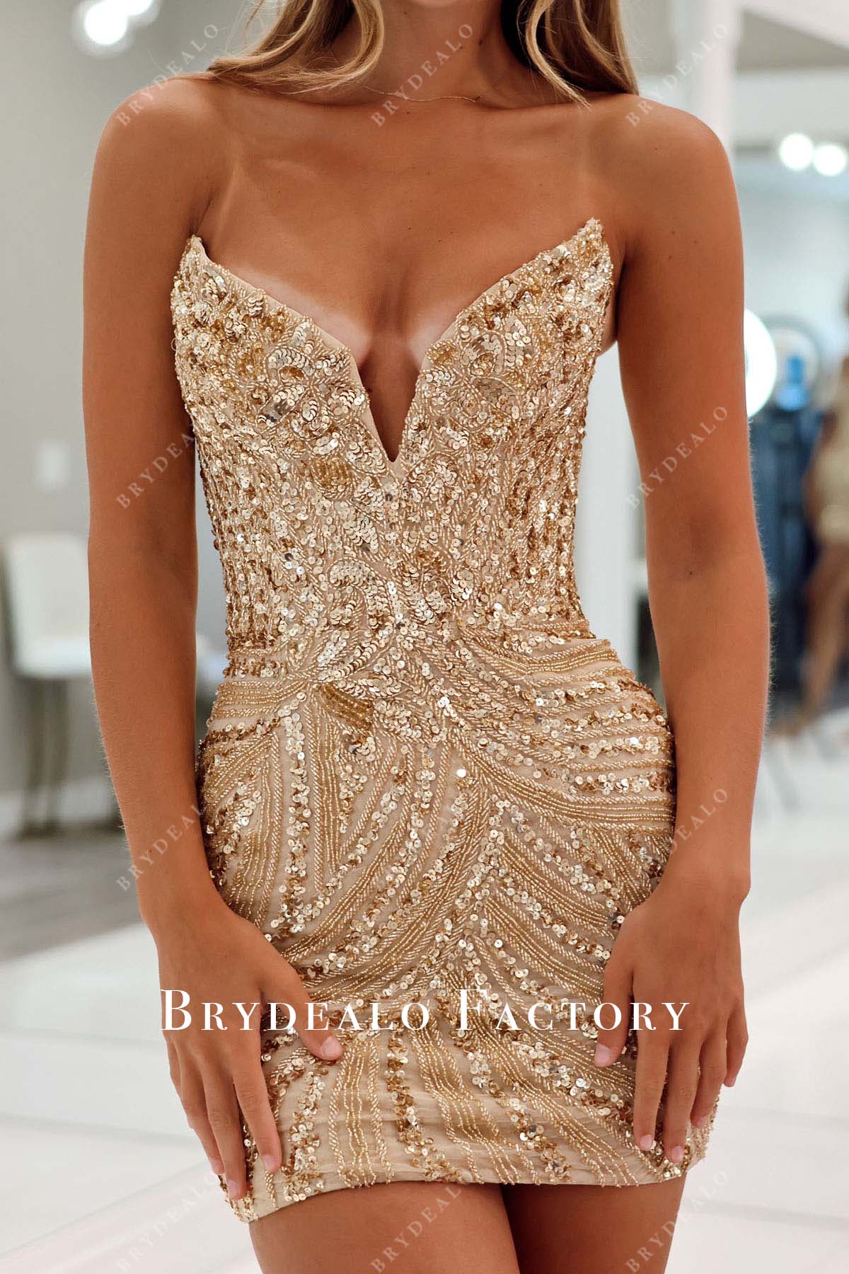 Margot Sequin Strapless Mini Dress 3