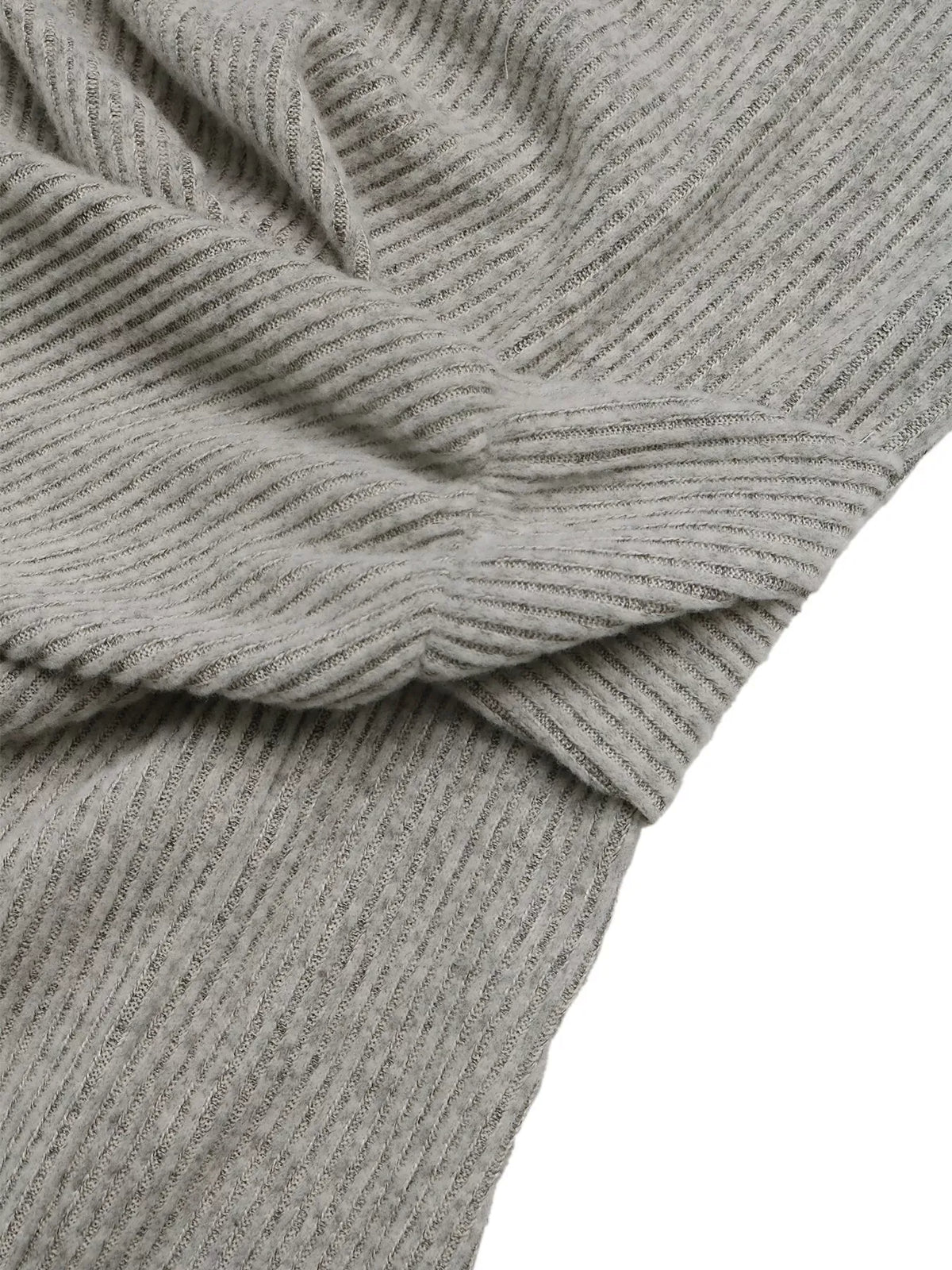 Celeste Ribbed Knit Midi Dress Flower Gray 10