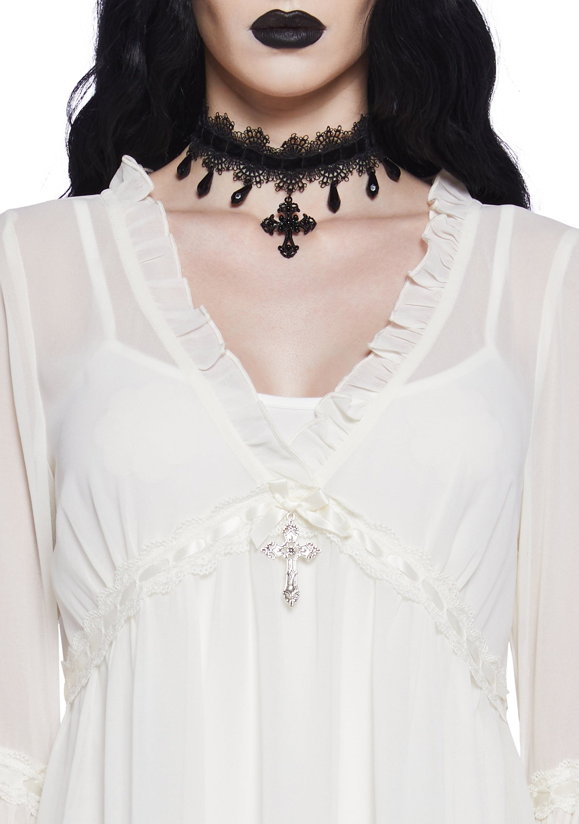 Divinity Velvet Mini Dress Off White 5