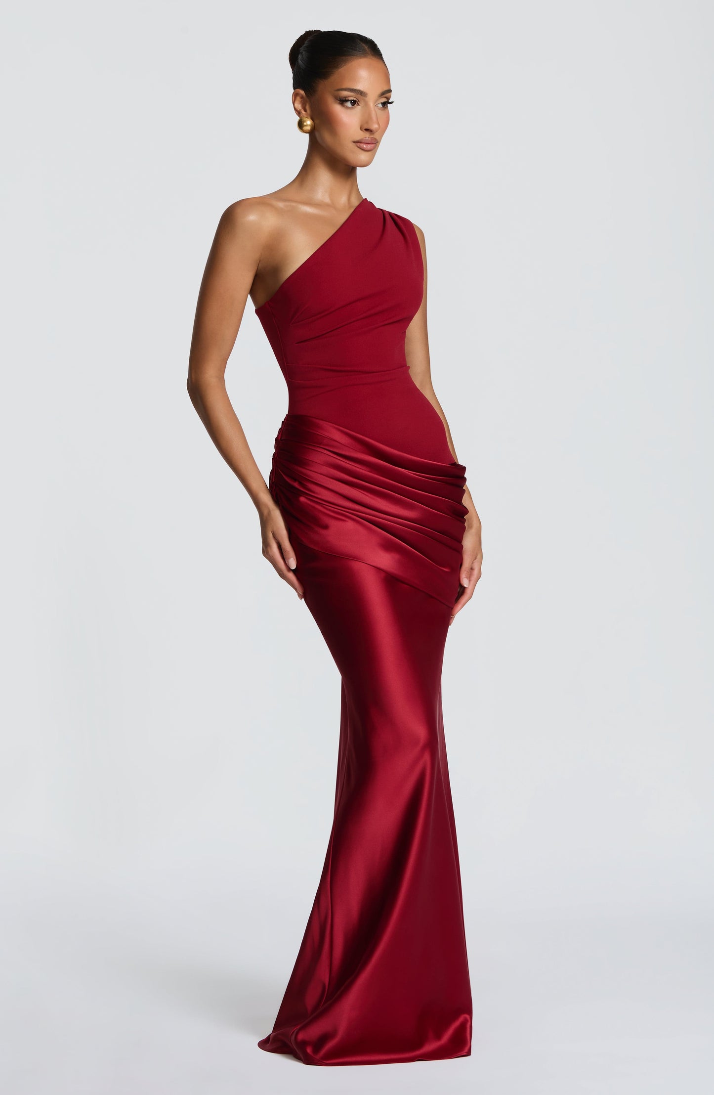 Sadona Maxi Dress in Black Deep Red 3