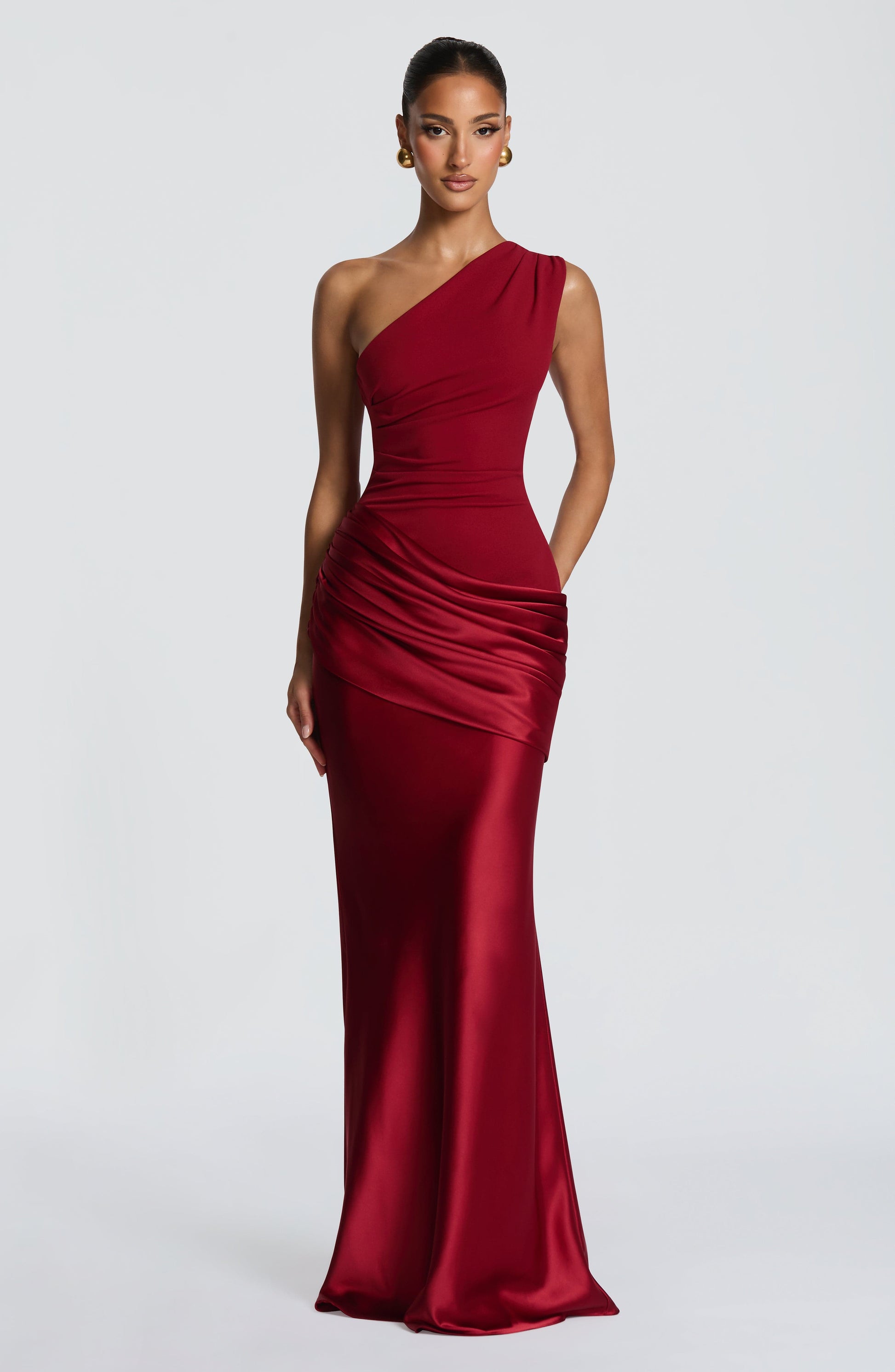 Sadona Maxi Dress in Black Deep Red 7