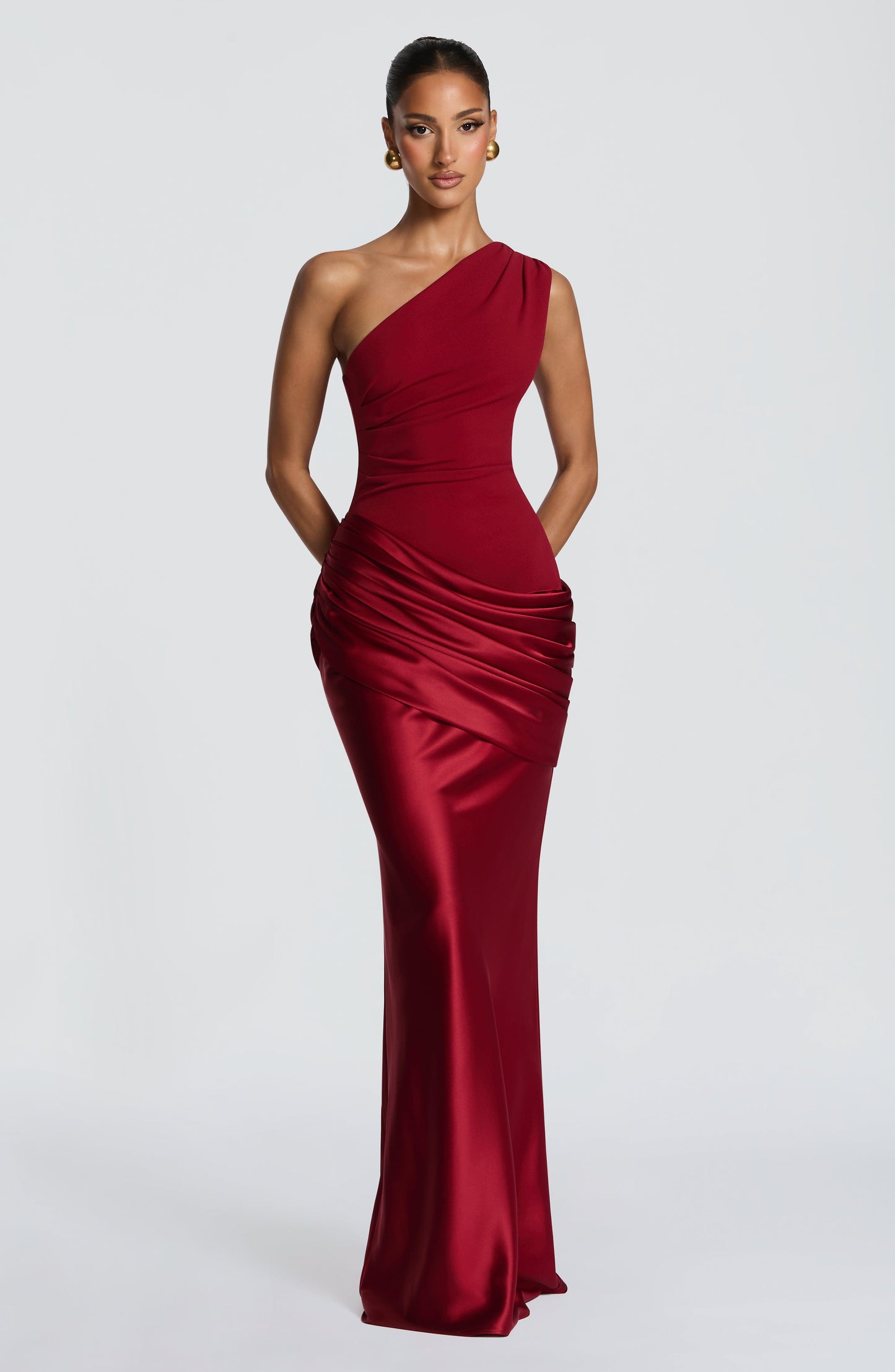 Sadona Maxi Dress in Black Deep Red 6