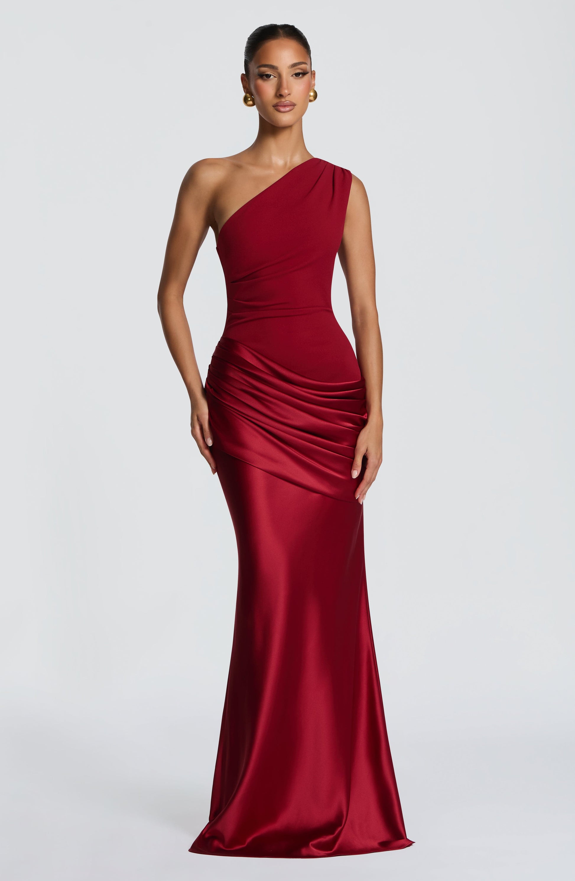 Sadona Maxi Dress in Black Deep Red 1