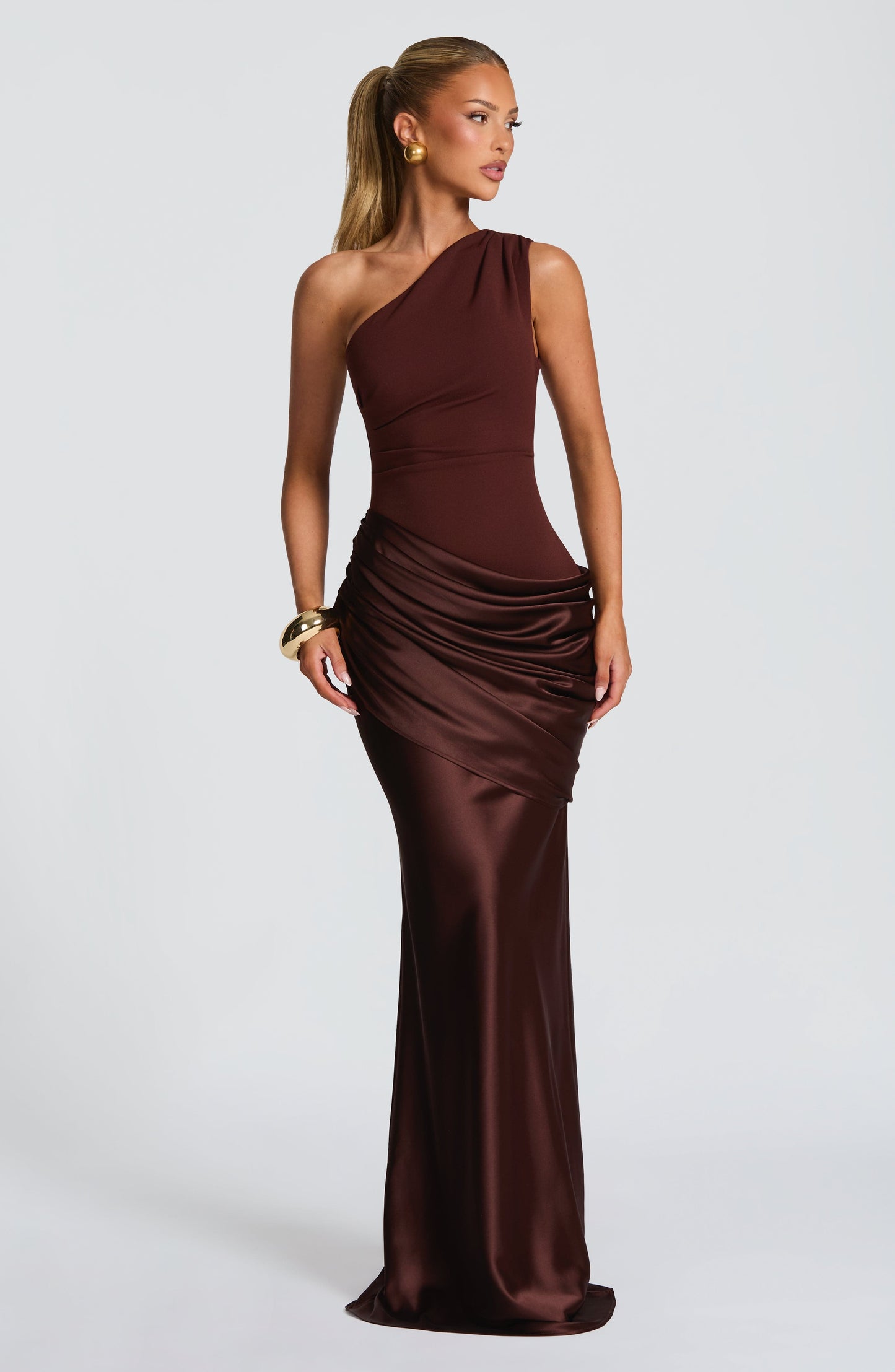 Sadona Maxi Dress in Black Plum Brown 2