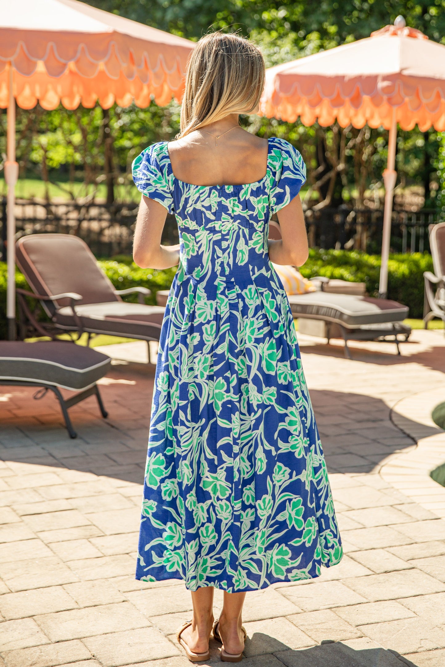 Capri Floral Maxi Dress in Bloom Blue Capri Bloom Blue Floral Maxi Dress 7