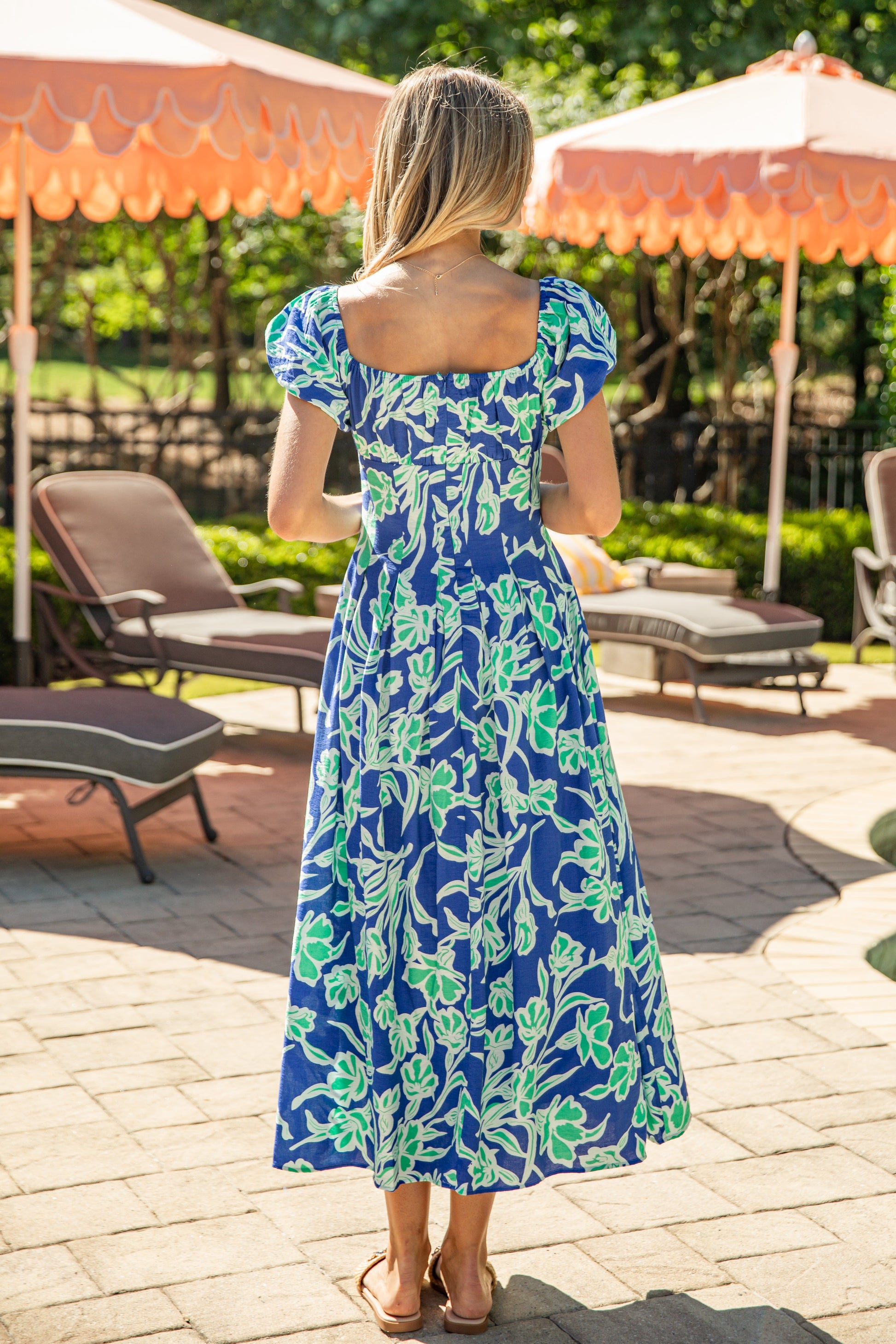 Capri Floral Maxi Dress in Bloom Blue Capri Bloom Blue Floral Maxi Dress 7