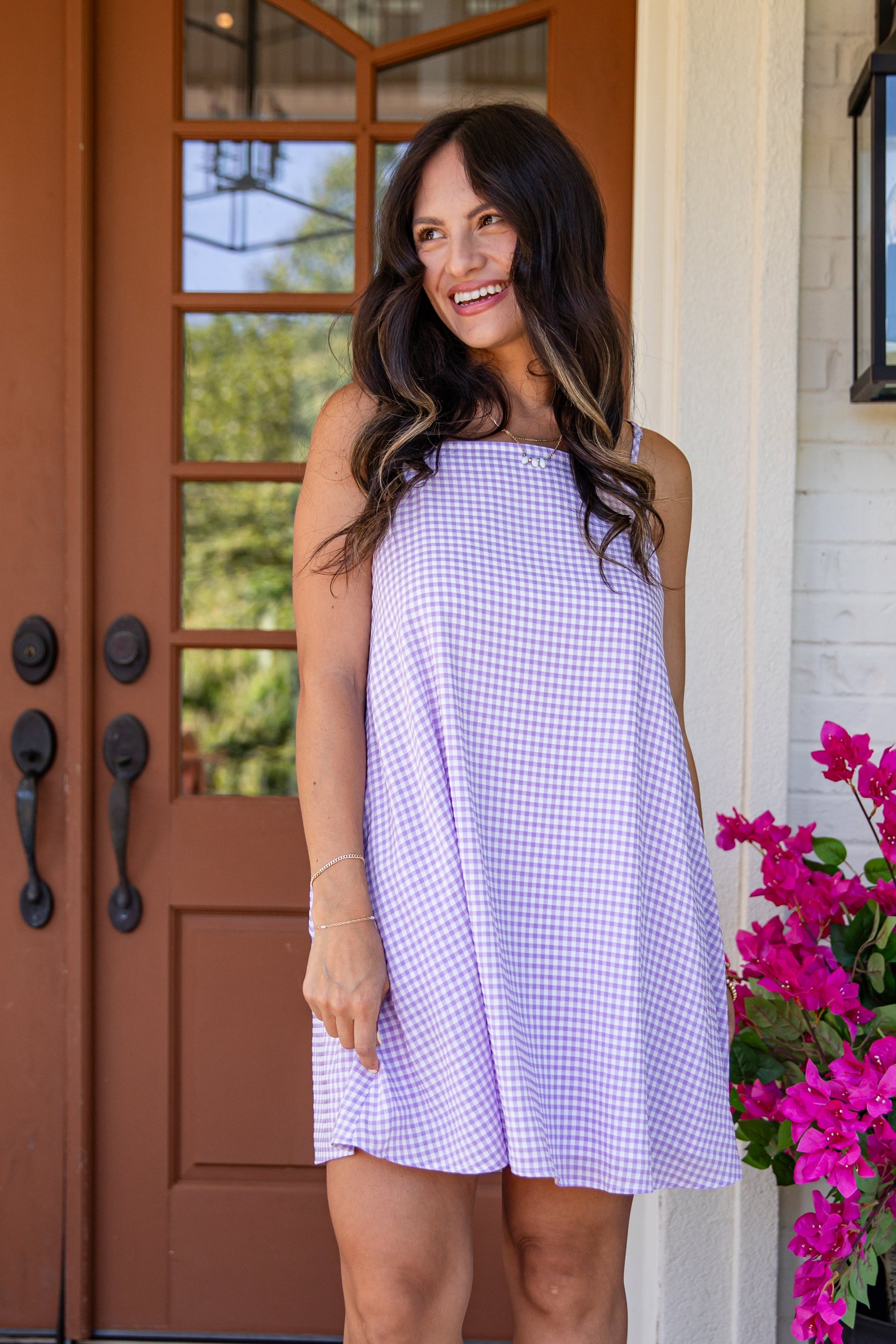 Capri Floral Maxi Dress in Bloom Blue Lavender Picnic Gingham Mini Dress 2