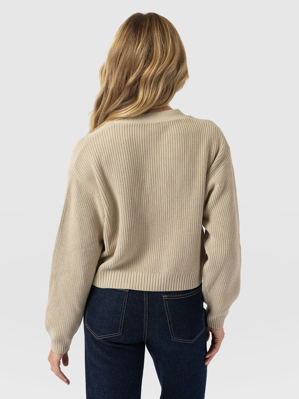 Margot Crop Cardigan Beige 6