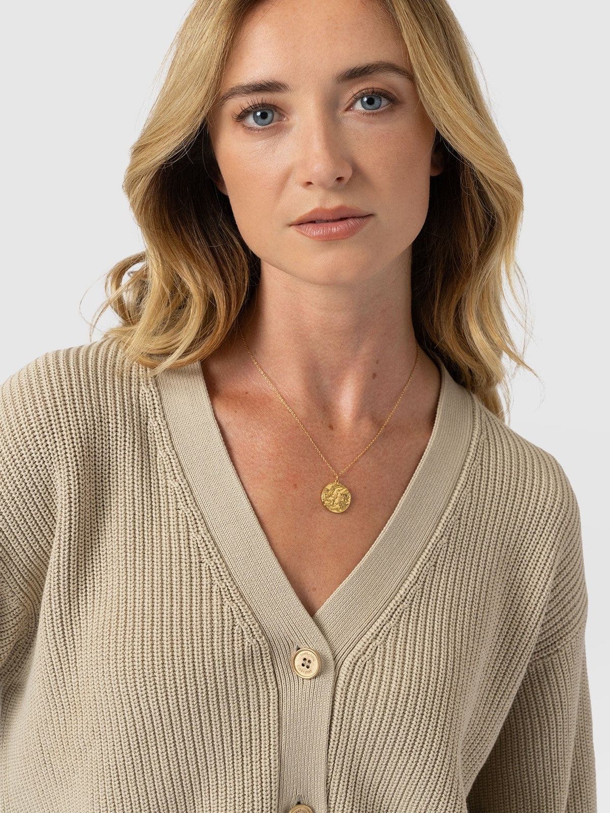 Margot Crop Cardigan Beige 4
