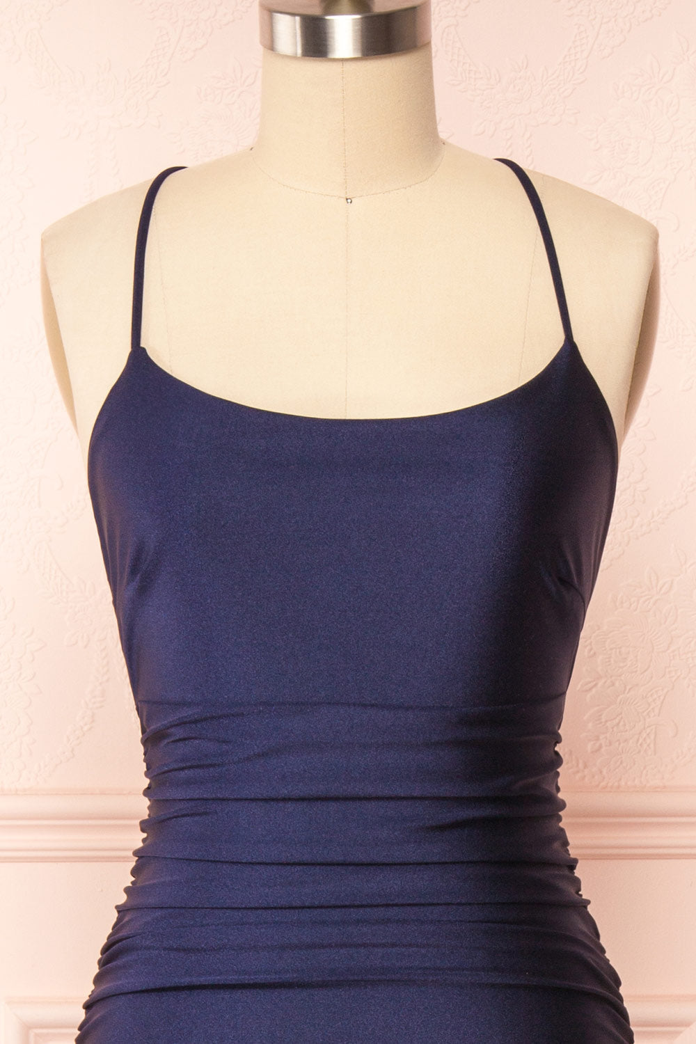 Sonia Navy Mermaid Maxi Dress with Slit Navy 4