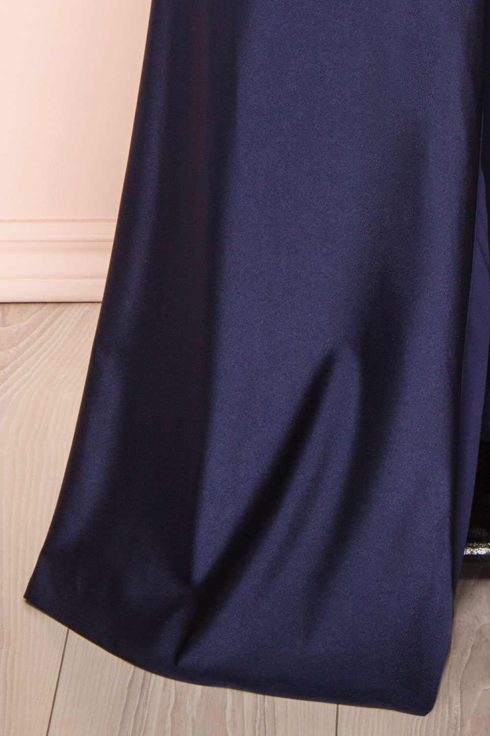 Sonia Navy Mermaid Maxi Dress with Slit Navy 8
