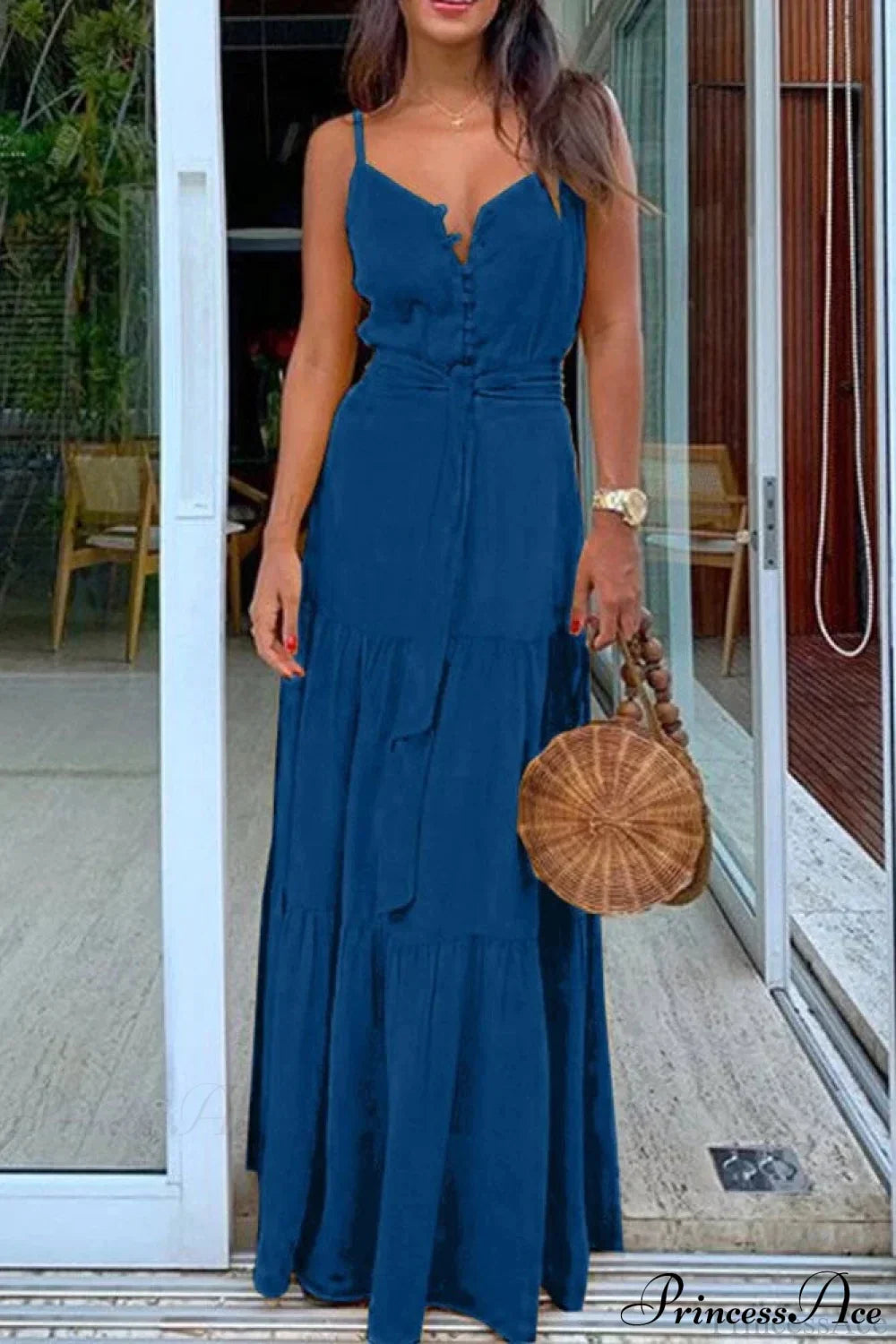 Violet Bandage Maxi Dress Green 2