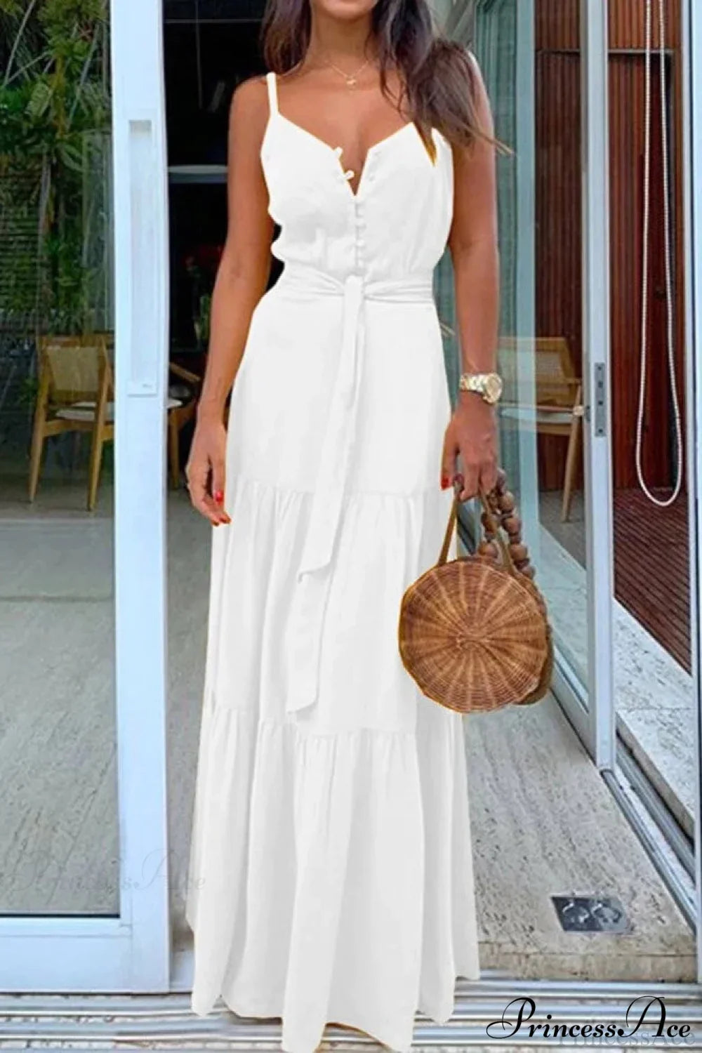 Violet Bandage Maxi Dress Yellow 1