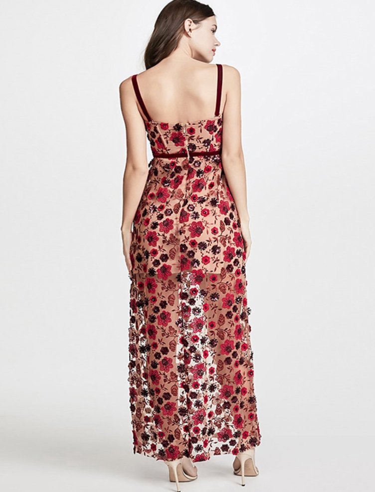 Margot Red Print Maxi Dress 2