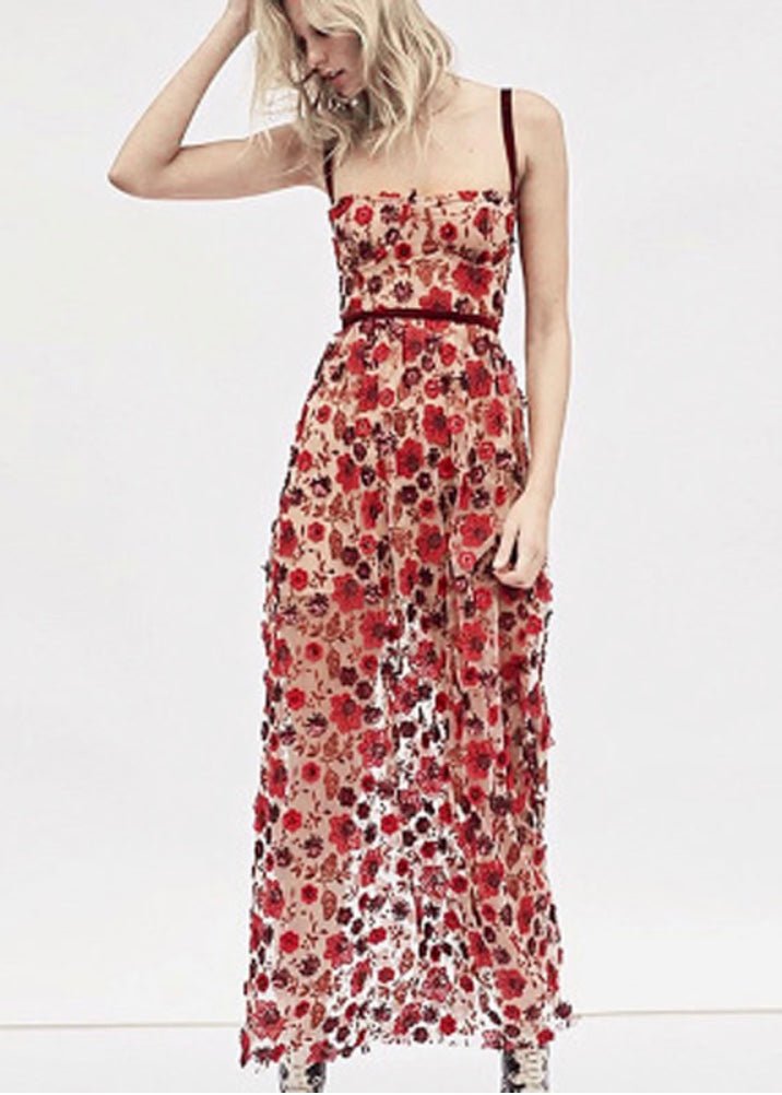 Margot Red Print Maxi Dress 1